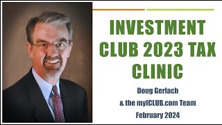 2023 Investment Club Tax Clinic screenshot 1