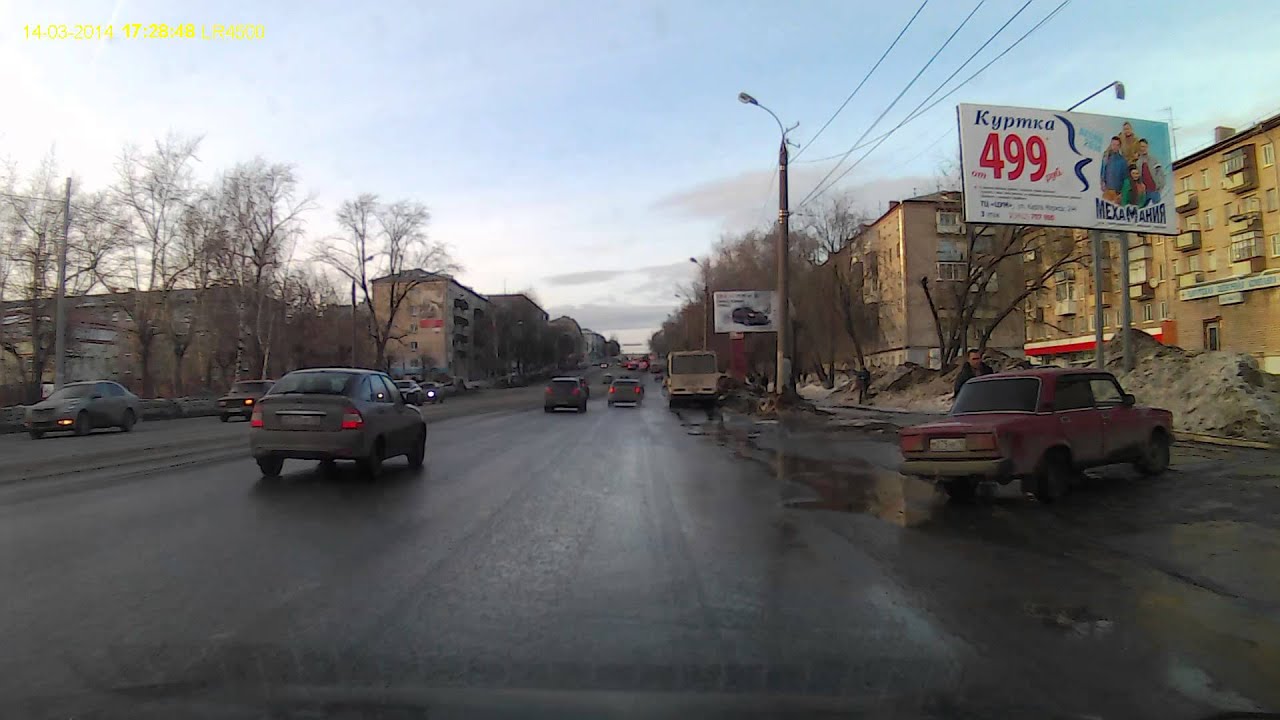 14.03.14. Удмуртская-Краева, г.Ижевск, ДТП, такси Нексия и Логан - YouTube