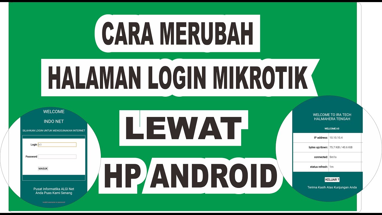 Cara Merubah Halaman Login Mikrotik Lewat HP Android YouTube