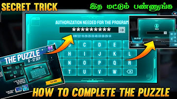 Free Fire The Puzzle Event Tamil,How To Complete The Puzzle and Authorization Needed For the Program