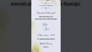 B101 - Mühür Düğün Davetiye - Dikey