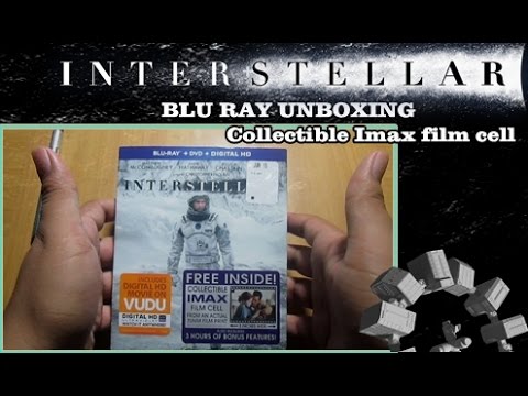 Interstellar blu ray + Collectible Imax film cell Unboxing
