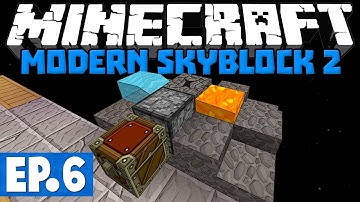 Minecraft Modern Skyblock 2 - Making Redstone & Automatic Cobblestone! #6 [1.12.2 Modded Skyblock]