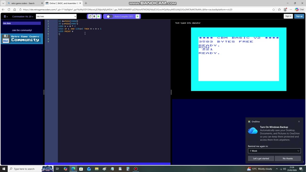 The Vic chip's raster registers #1