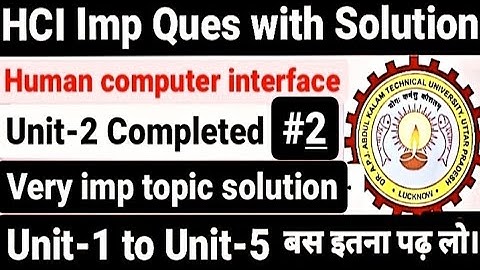 Human computer interface|hci| Unit-2|Aktu|hci important question|solution|Unit-1,2,3,4,5|hci|Unit-2