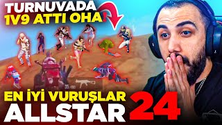 TURNUVADA 1V9 ATAN ÇOCUK!! 😮 BAYILDIM S2G'YE ALDIM! EN İYİ VURUŞLAR ALLSTAR #24 | PUBG MOBILE