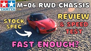 Tamiya M-06 Chassis Speed Test and Review. Mazda MX5 Miata RWD RC. Tamiya M06
