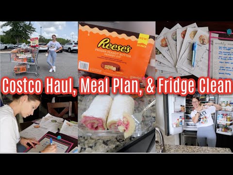 Huge Costco Haul With Prices With Weekly Meal Plan And Fridge Cleaning! New Stuff at Costco!