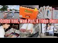 Huge costco haul with prices with weekly meal plan and fridge cleaning new stuff at costco