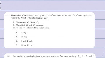 DSE Maths MC 2020 Q27