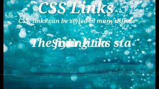 CSS: CSS Styling Links | CSS Links | CSS Hyperlink| Style with different color Wealth