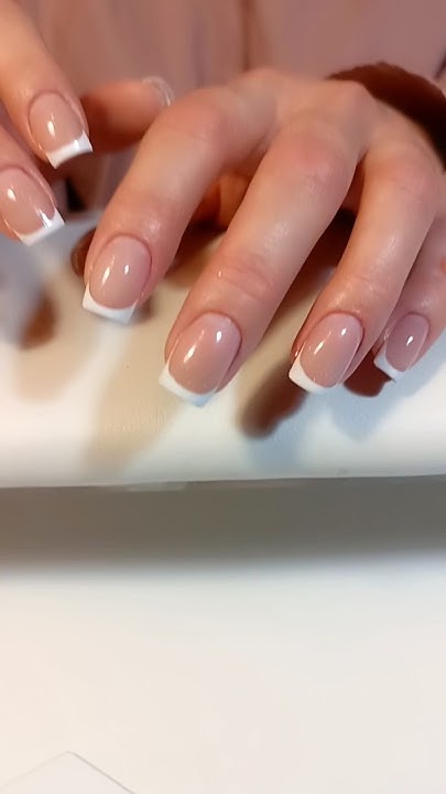 френч материалами от MiRinails гель лак в баночке и жидкий полигель ...