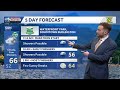 Passing shower Wednesday, turning less humid (05-20-26)