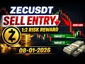 ZECUSDT SELL ENTRY 🔻 | 1:2 Risk Reward | 08-01-2026 | Crypto Trading Sinhala 🇱🇰