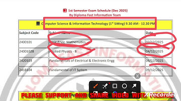 SBTE Date Sheet 2025 Released 📢 | Bihar Polytechnic Odd Semester Exam Time Table Out Now!