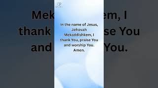 Prayer based on Leviticus 20:8