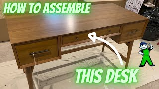How to Assemble a Williams-Sonoma West Elm Mid-Century Desk - Agile Remodeling Handyman - Kenmore WA
