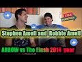 Stephen Amell and  Robbie Amell  ARROW vs The Flash 2014  year