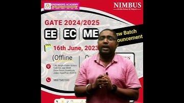 Special Announcement For GATE 2024/25 Aspirants By Ashutosh sir #gate2024 #gate2025 #nimbus_learning