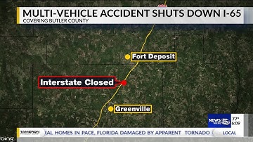 Multivehicle crash shuts down I-65 just north of Greenville
