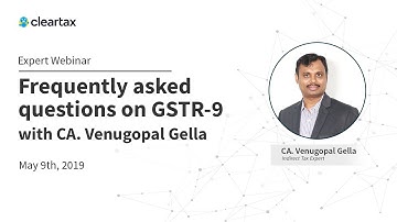 GSTR9 FAQs | Webinar