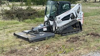 This Thing Really Cuts! BOBCAT BRUSH CAT 72'SF Cutting Grass & Brush