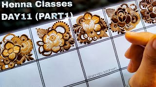 Tazaheen Henna Classes Day 11 (part 1)|| Learn Detailed Henna with Tazaheen Henna Classes 2023