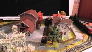 Micro Layout 36x21cm Z Gauge Spur Z Rokuhan R95 track Maerklin Z Schienenbus Led Lights