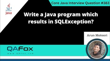 Write a Java program which results in SQLException (Core Java Interview Question #383)