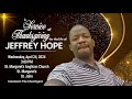 A service of thanksgiving for the life of jeffrey hope