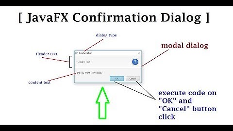 JavaFX Confirmation Dialog | How to create and handle 
