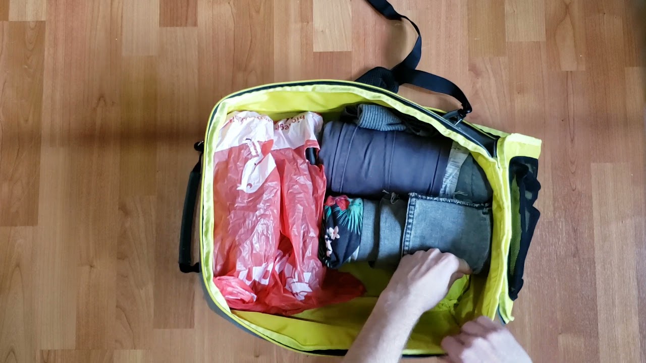 Bolsa de mano para Ryanair / WizzAir ✈️  cómo empacar una mochila para una  semana 