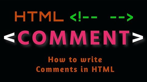 HTML Comment | HTML Comments Tag, How to write Comments in HTML #htmlfullcourse #coding #programming
