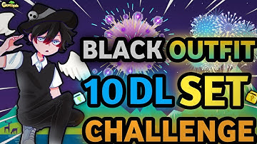 SPECIAL 10 DLS BLACK OUTFIT SET CHALLENGE (NEW SET!!) | Growtopia - Set Challenge #288