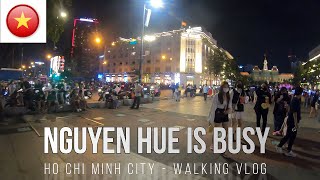 Busy Night on the Walking Street - Ho Chi Minh City (Saigon) Vietnam