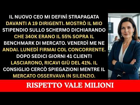 Video Il nuovo CEO mi ha definita strapagata davanti a 19 dirigenti per 340K