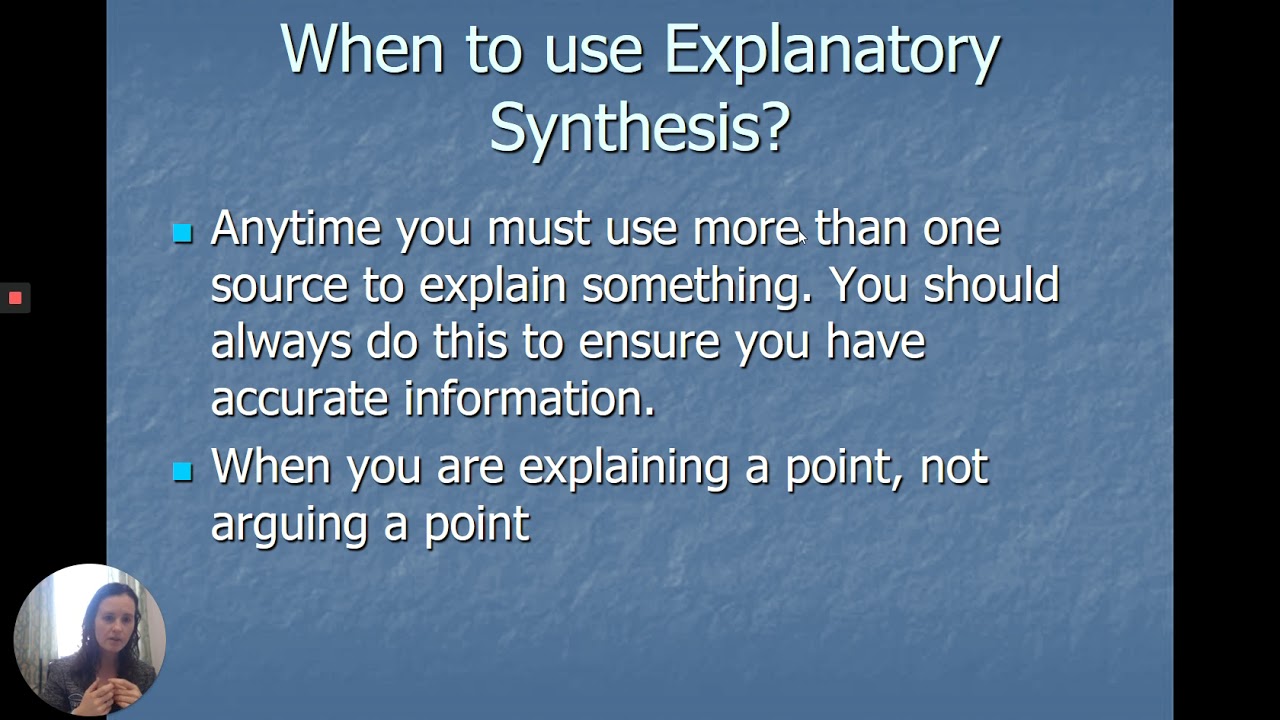 explanatory synthesis definition