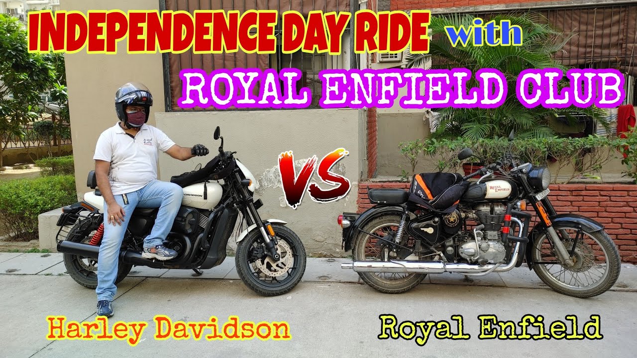 75th Independence Day Bike Ride 2021 | Royal Enfields & Harley Davidson | Royal Enfield Club, Noida