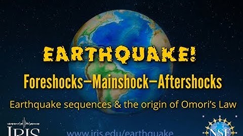 Earthquake!! Foreshock, Mainshock, or Aftershock? Which was it?