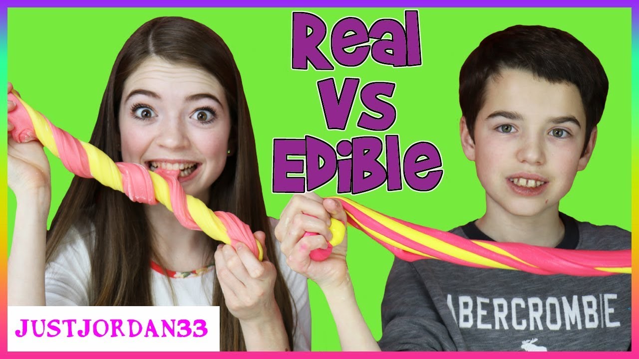 Edible Slime Vs Real Slime Justjordan33 Youtube Edible Slime Vs Real Slime Justjordan33 Youtube