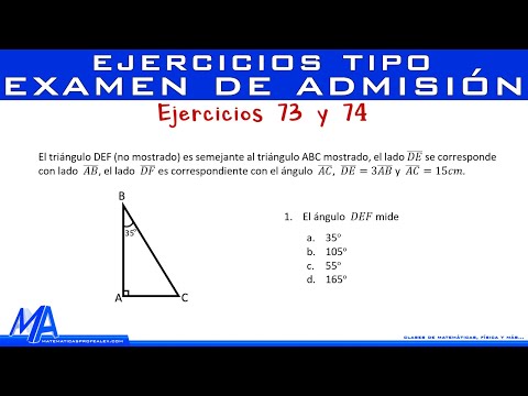 Ejercicios tipo examen de admisión 36 | Ejercicios 73 y 74