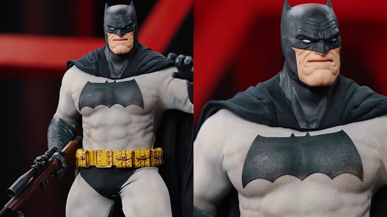 New Hot Toys Batman Dark Knight Returns action figure on display Sideshow Collectibles