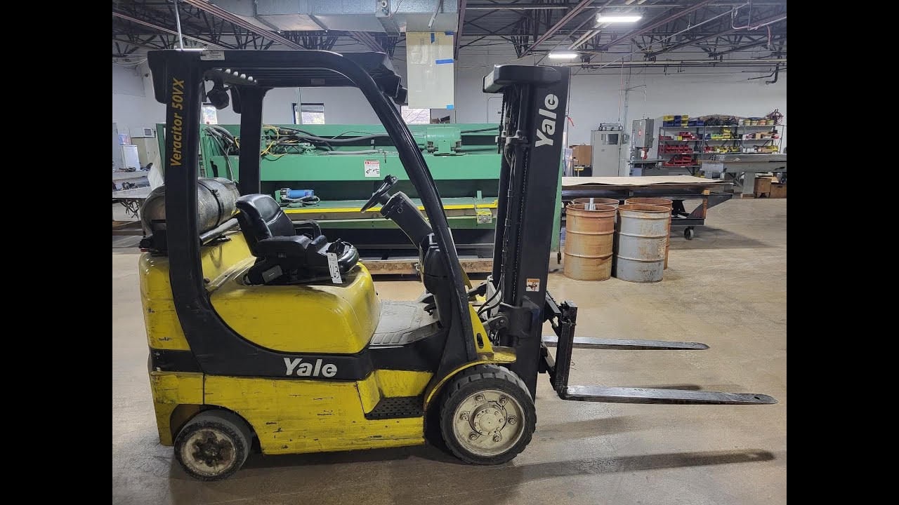 Architectural Sheet Metal Mfr. Auction Lot 163 - YALE GLC050VXNVSE083 5000 LB CAP. PROPANE FORKLIFT