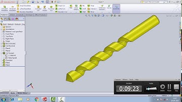 How To Make A Drill Bit In Solidworks.......10mm Drill Bit.
