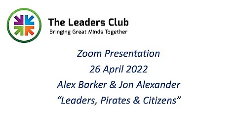 TLC   26 April 2022   Alex Barker & Jon Alexander ...