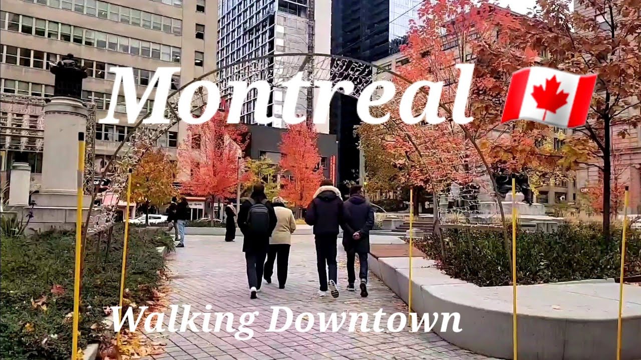 Walking in Downtown Montreal on a cloudy Afternoon | City Walk Video ...