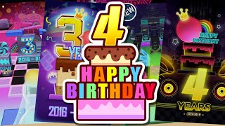 Rolling Sky - 4 Birthday Levels (Birthday Party,4Th Anniversary,Happy Birthday,Anniversary)