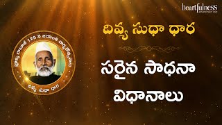 Divya Sudha Dhara | సరైన సాధనా విధానాలు | Heartfulness Telugu | 20-05-2024