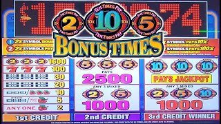 ⭐ NEW Bonus Times Reels 🎰 Bonus Free Spins Slot Machine 10x 5x 2x Old School 777 @Pechanga Casino screenshot 3