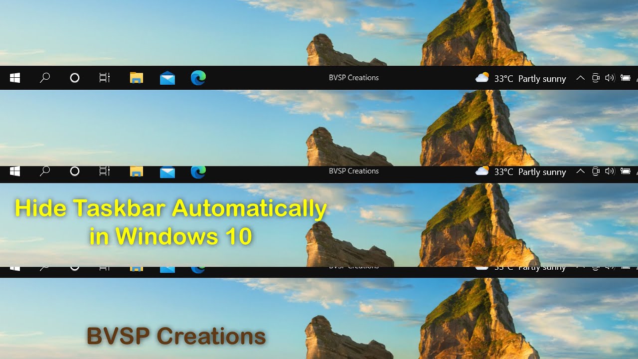 How to hide taskbar automatically in Windows 10 | Auto hide taskbar ...